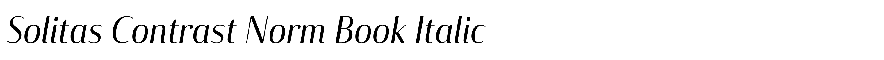 Solitas Contrast Norm Book Italic